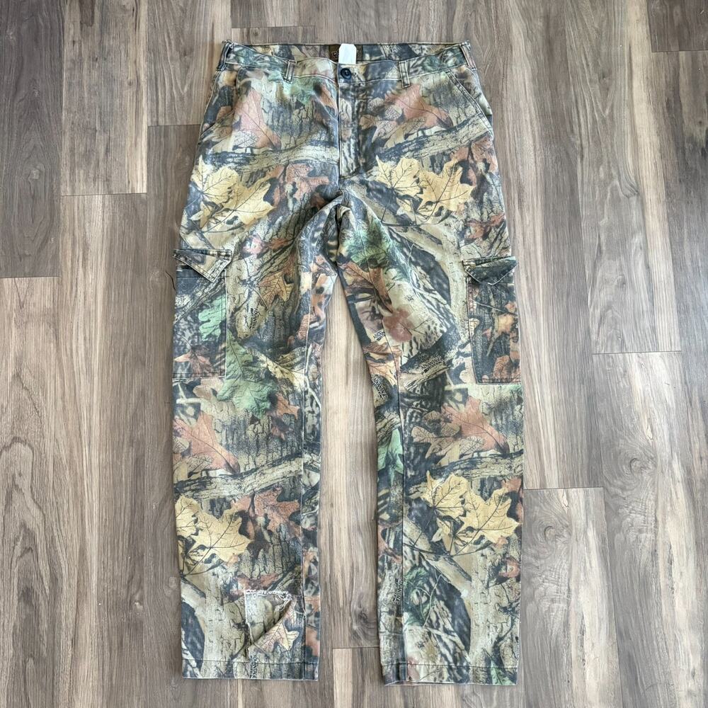 Vintage Realtree Camo Cargo Pants Men's Size 36x32 Hunting Outdoor 1990s Worn